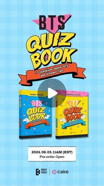 2400531 BTS Quiz Book from CAKE available for preorder on June 3 at 11am KST