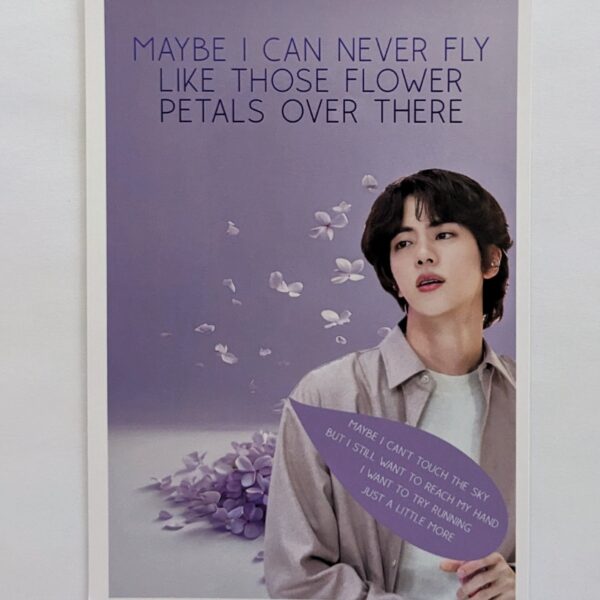 [GIVEAWAY] JIN SOLO SONGS FANMADE POSTCARDS + MINI-POSTER (WW/USA)