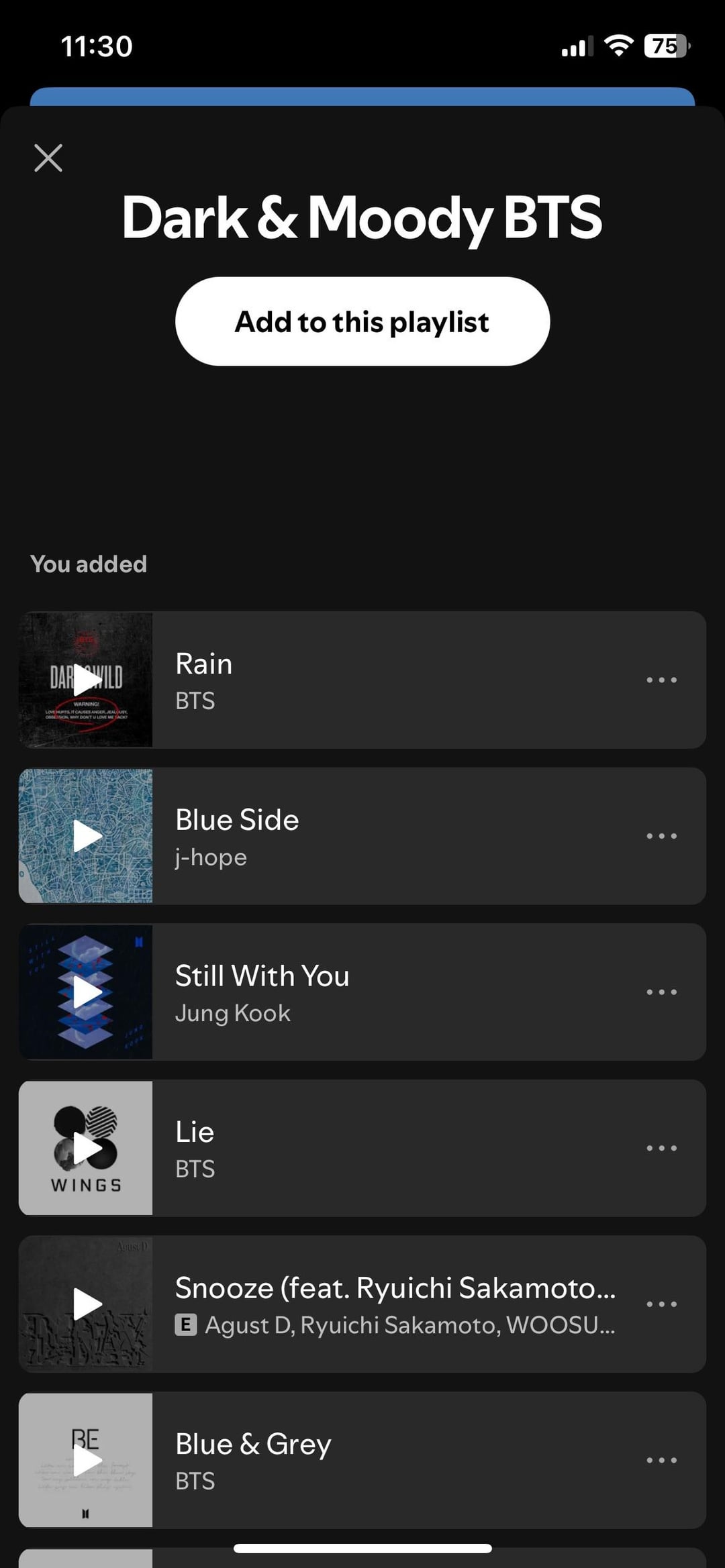 It’s here! The Dark & Moody BTS playlist — made thanks to all of you in this community