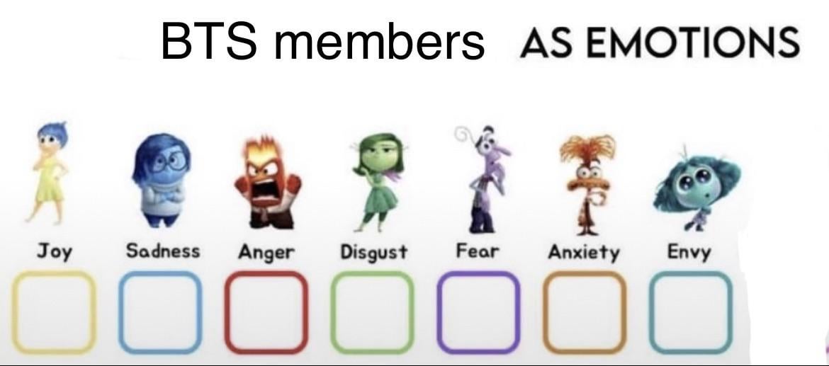 Which BTS members as joy