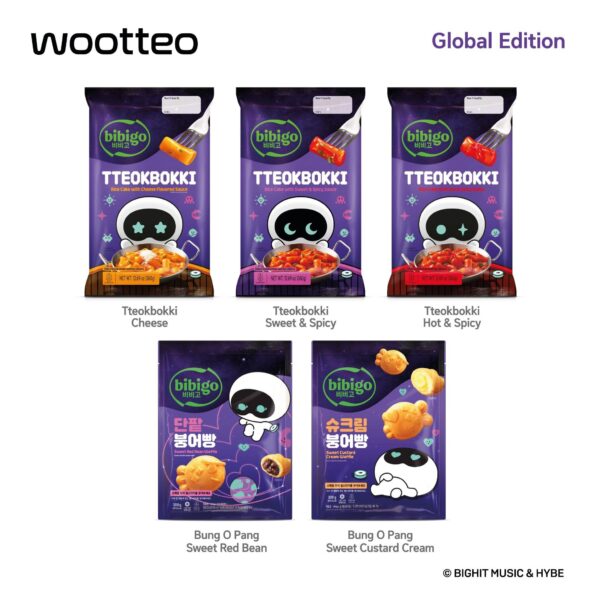 240705 HYBE MERCH: bibigo meets Wootteo. The bibigo ‘Wootteo’ global edition is here!