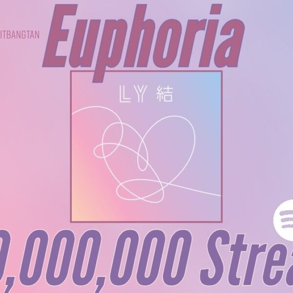 240920 Spotify Milestones: "Euphoria" has surpassed 600 million streams, BTS' 10th song to do so, and Jimin's "Promise" has surpassed 100 million streams