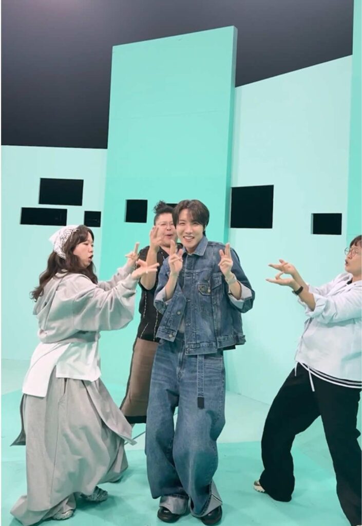 250622 BTS Official on TikTok: j-hope with Omniscient Interfering View cast - 'Killin' It Girl' Dance Challenge