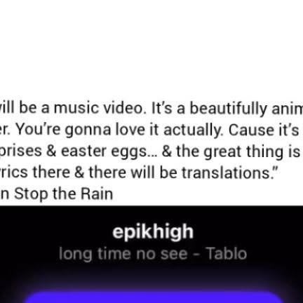 250427 Tablo discusses “Stop the Rain ft. RM” on his recent Stationhead broadcast (shared from IG)