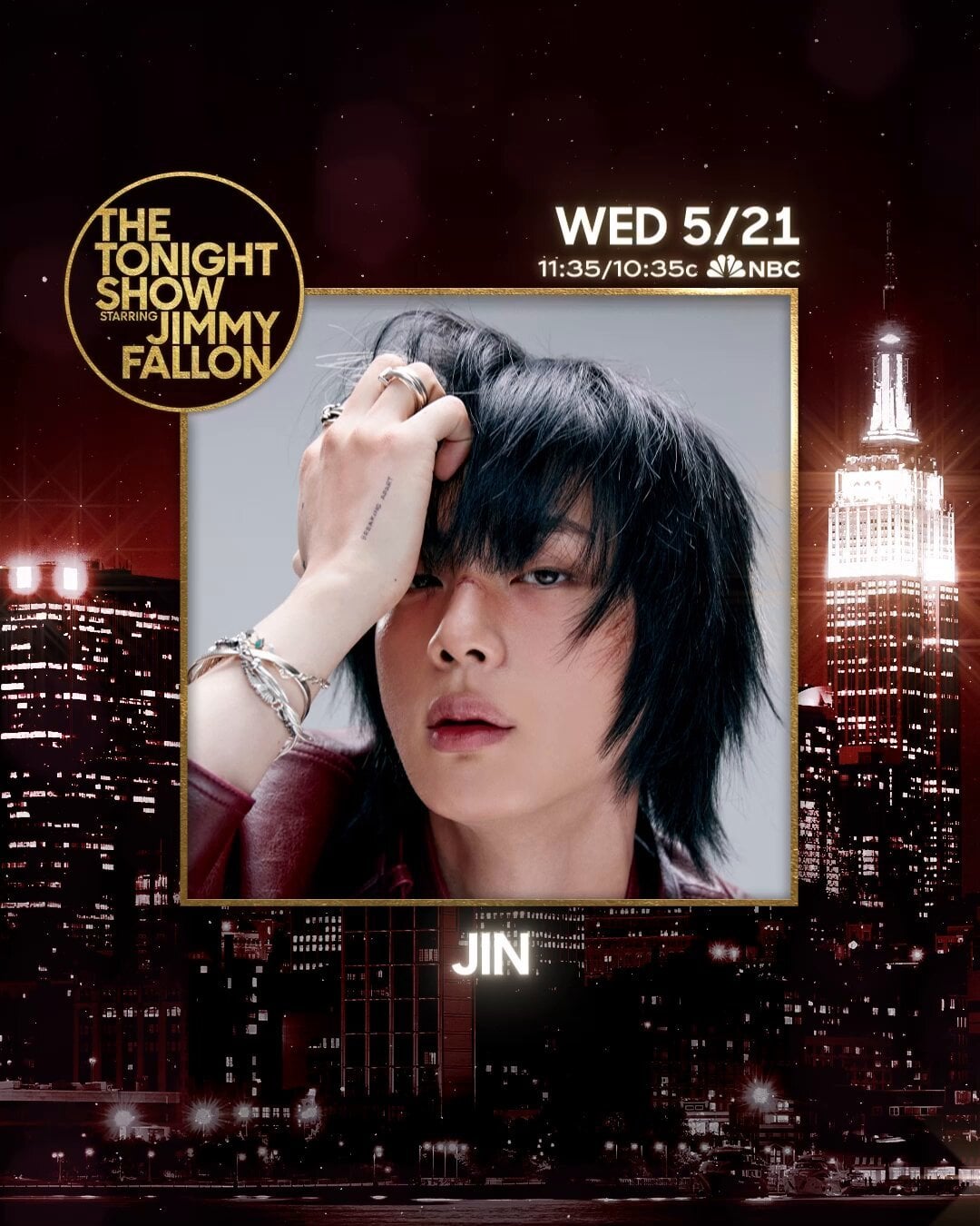 250521 The Tonight Show on Twitter: TONIGHT: BTS' Jin returns to The Tonight Show to talk RUNSEOKJIN_ep TOUR & Echo and perform “Don’t Say You Love Me"