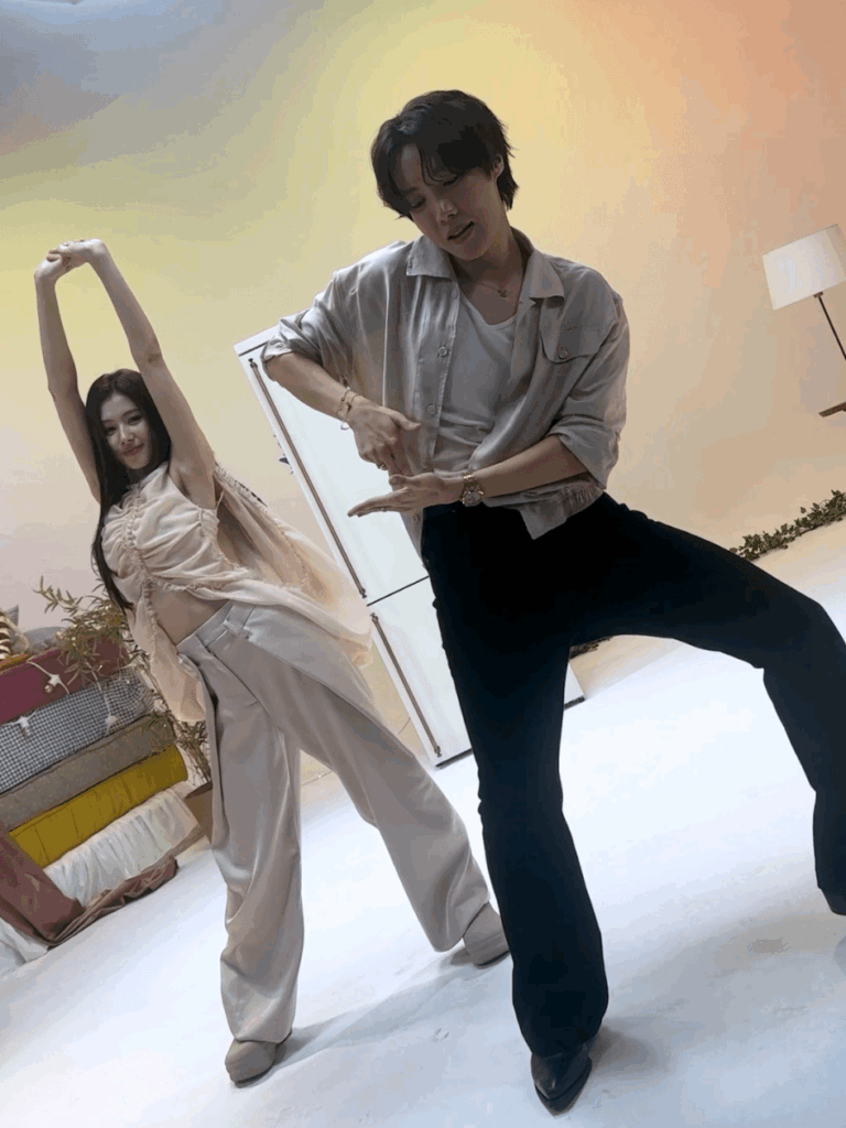250619 BTS Official on TikTok: j-hope with TWICE Sana - 'Killin' It Girl' Dance Challenge