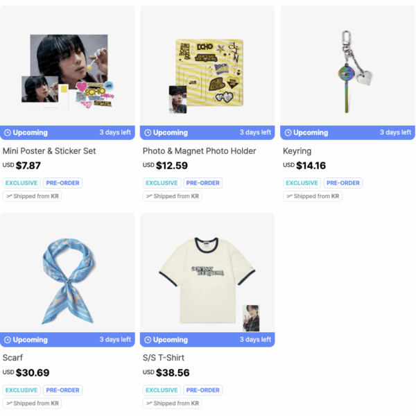 [Weverse Shop] Previews for Jin 'Echo' Official Merch are now available - 230525