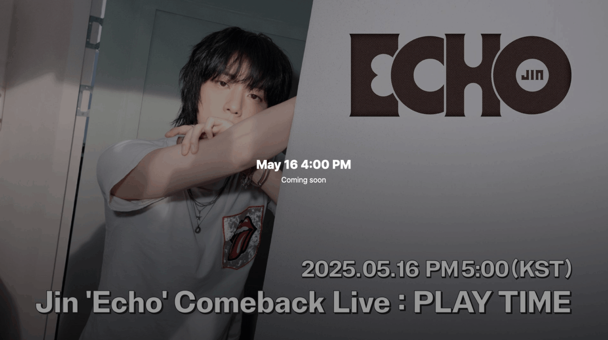 250514 Jin will hold a comeback live on May 16, 5pm KST on Weverse Live
