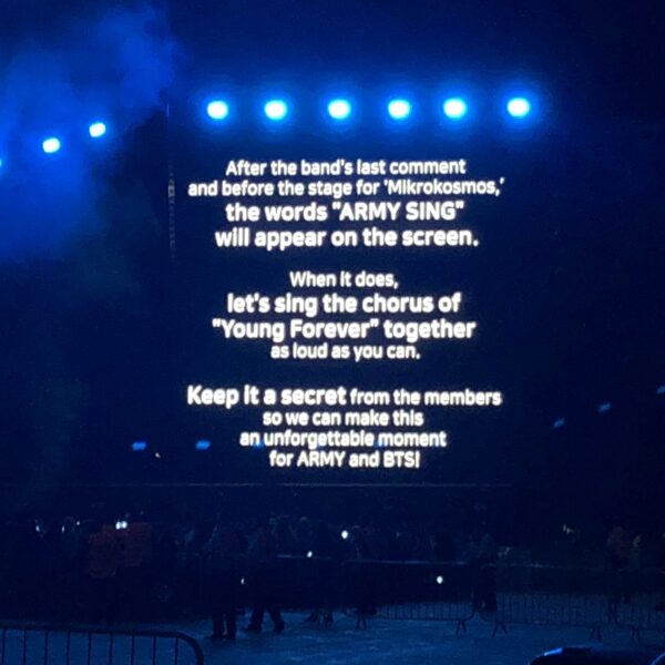 250602 - 6 Years Ago ARMY surprised BTS by singing 'Young Forever' at Wembley Stadium