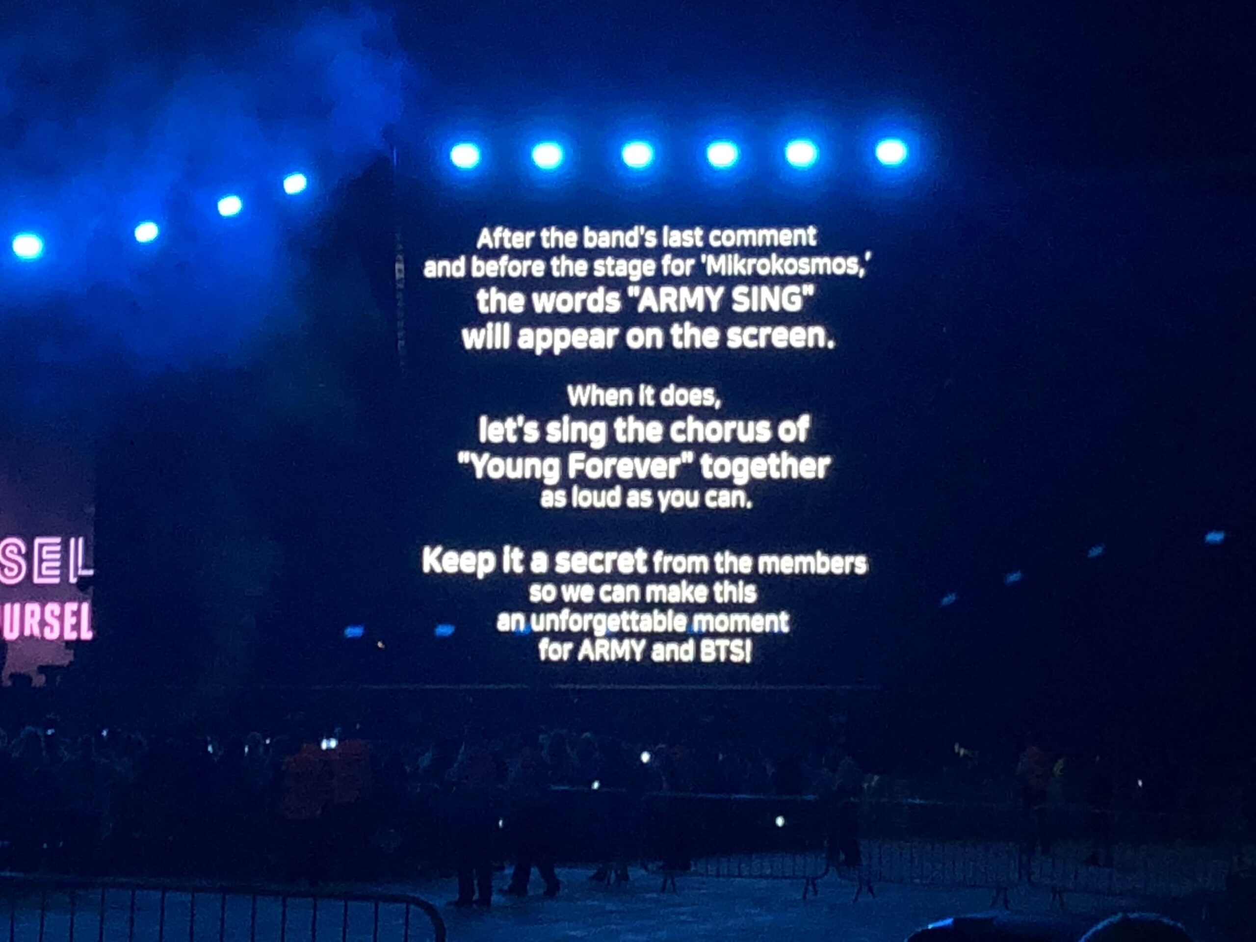 250602 - 6 Years Ago ARMY surprised BTS by singing 'Young Forever' at Wembley Stadium