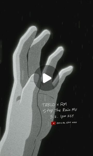 250501 Tablo on Instagram: TABLO X RM - Stop The Rain. An animated visualizer.