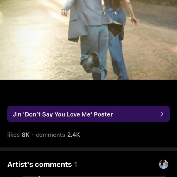 Jin Weverse comments 130525