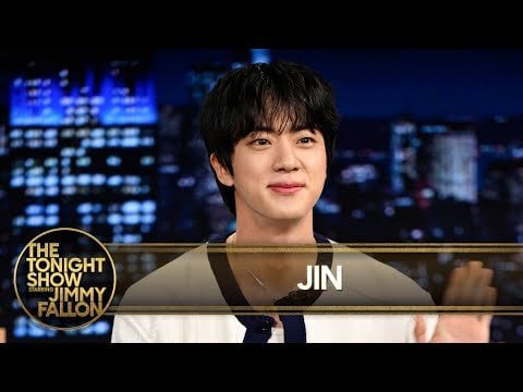 [The Tonight Show Starring Jimmy Fallon] Jin Talks BTS Reunion in June, First Solo Tour and Echo; Takes Over The Tonight Show Desk - 220525
