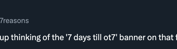 it will – forever and always – be the '7'