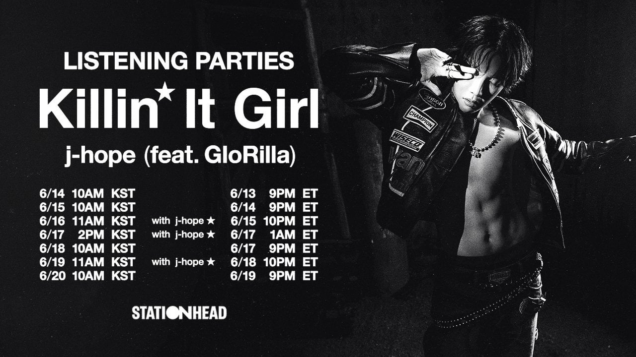250613 BTS Official on Twitter: Join the j-hope ‘Killin' It Girl (feat. GloRilla)’ Listening Party on @STATIONHEAD !