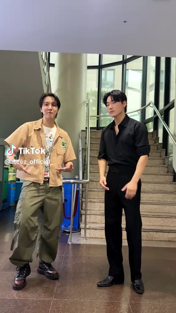 ATEEZ San on TikTok with Hobi: 'Lemon Drop' Dance Challenge - 200625