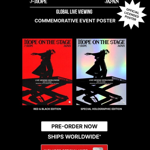 [HYBE MERCH] Celebrate the release of j-hope Tour 'HOPE ON THE STAGE' in Japan: LIVE VIEWING with the official licensed commemorative event poster! - 230525