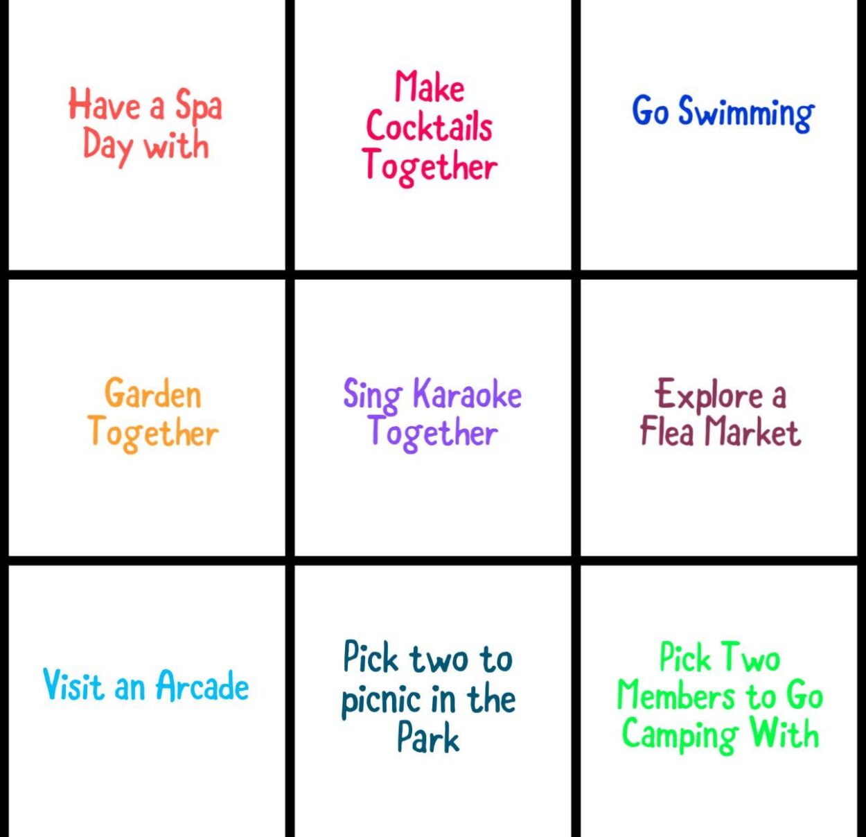 Which member are you doing the activity with?