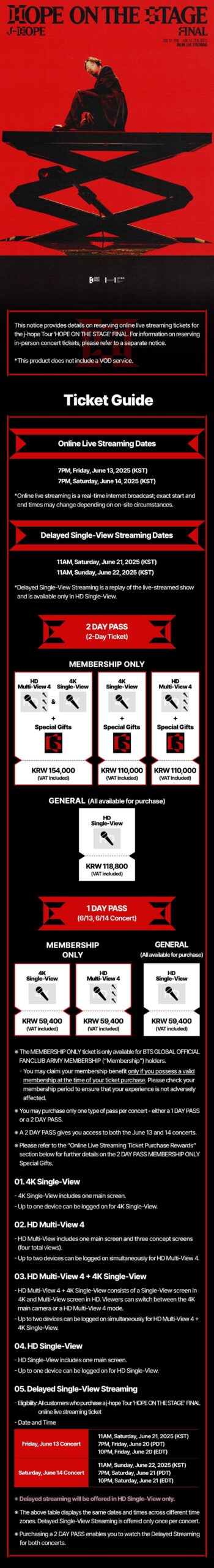 [NOTICE] j-hope Tour ‘HOPE ON THE STAGE’ FINAL Online Live Streaming Ticket Information - 020625