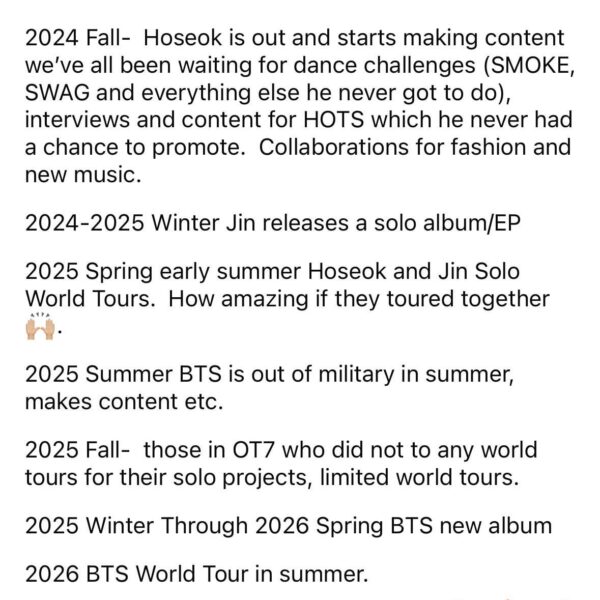 When your BTS predictions come true and more comeback predictions