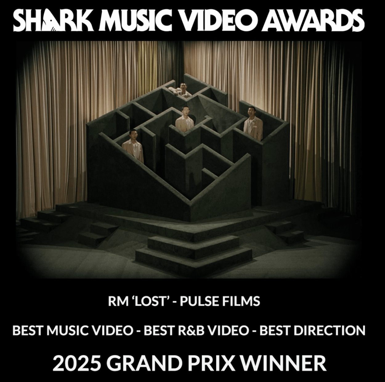 250523 RM's "Lost" is the Grand Prix Winner for the Shark Music Video Awards