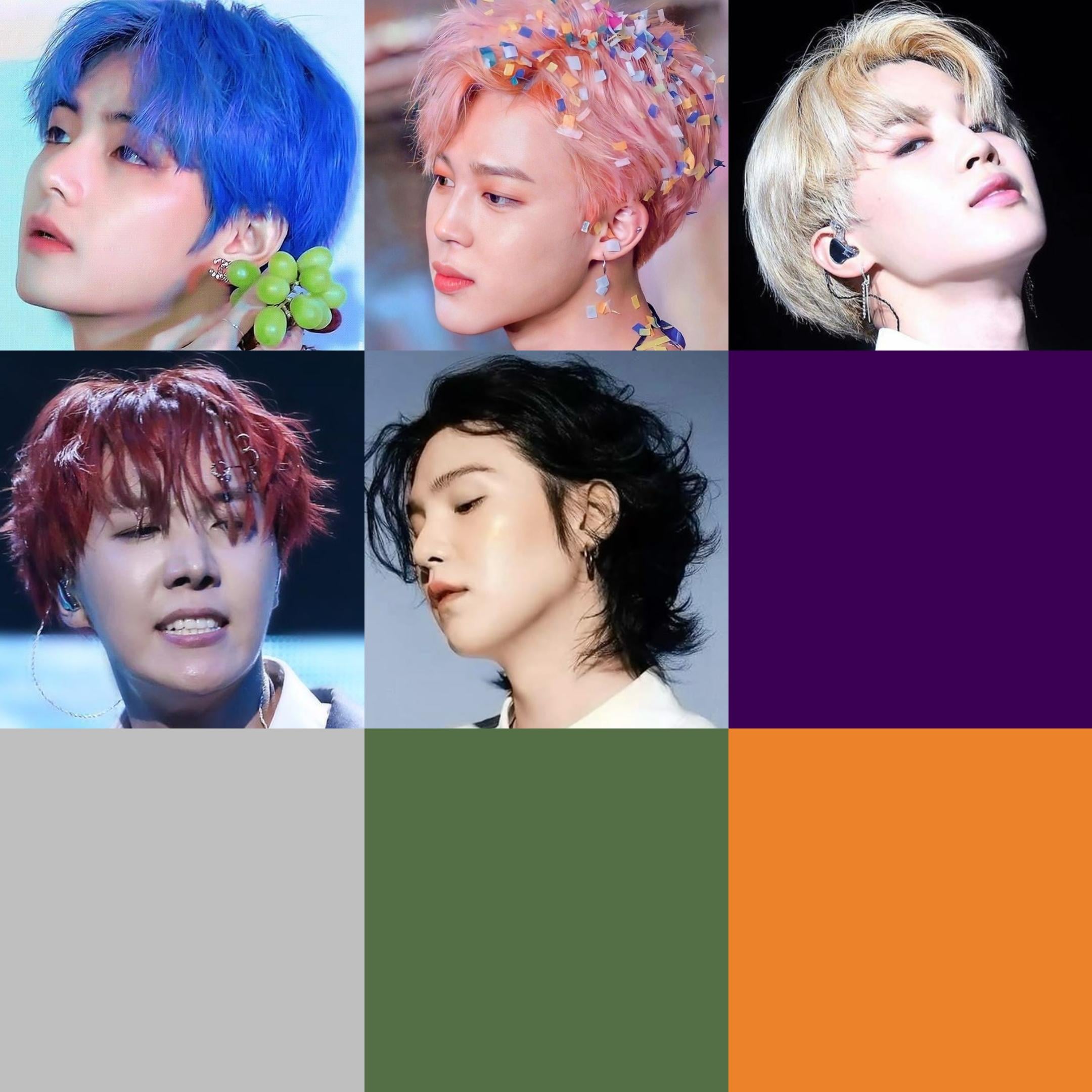 Which member had the most ICONIC purple hair?
