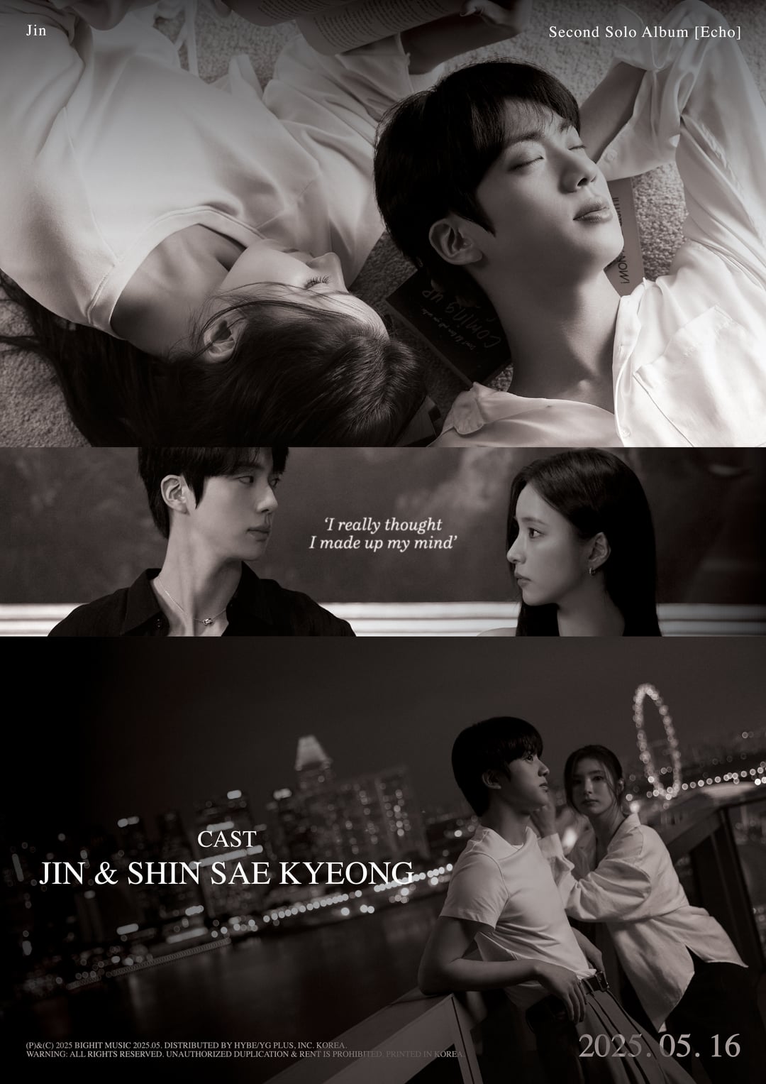 Jin 'Don't Say You Love Me' D-1 Poster - 150525