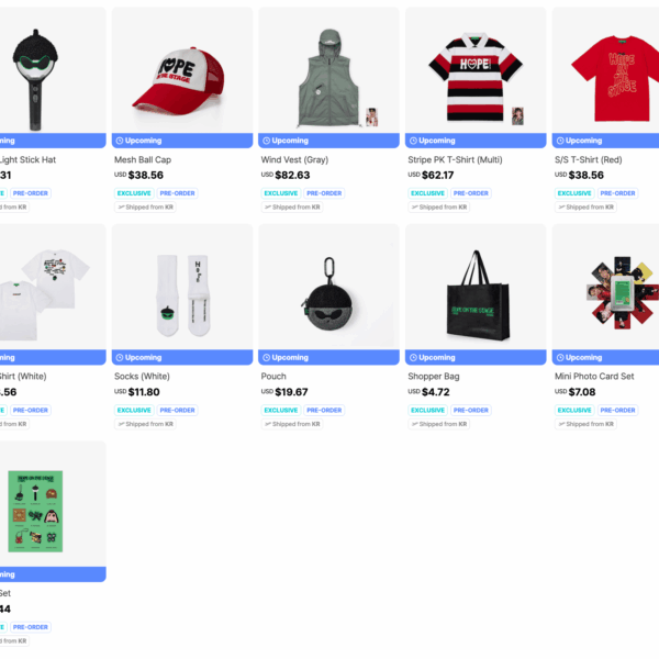 [Weverse Shop] j-hope Tour 'HOPE ON THE STAGE' FINAL Merch previews are now available - 200225