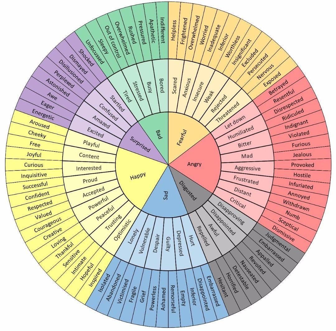 bts emotion wheel