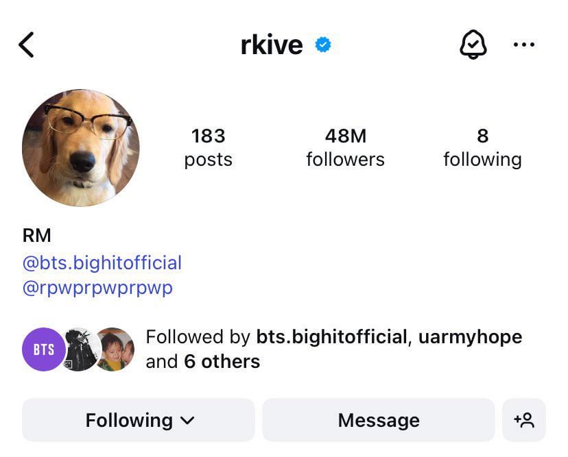 Namjoon changed his Instagram profile picture - 160725