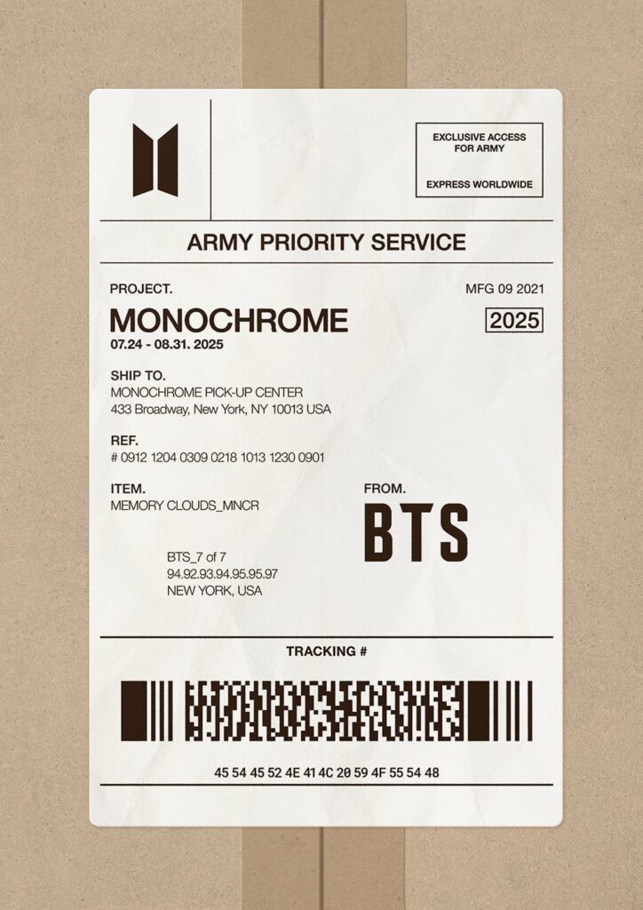 250717 theseoulrem on Twitter: BTS POP-UP : MONOCHROME in NEW YORK COMING SOON