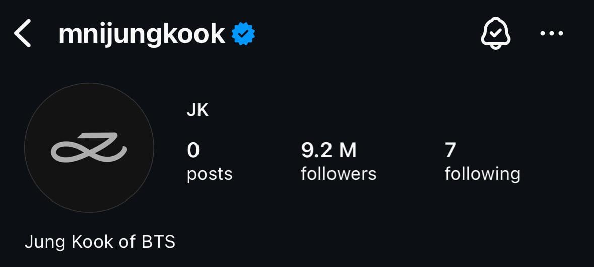 Jungkook has deleted his sole IG post and updated his profile pic to a greyscale version - 240725