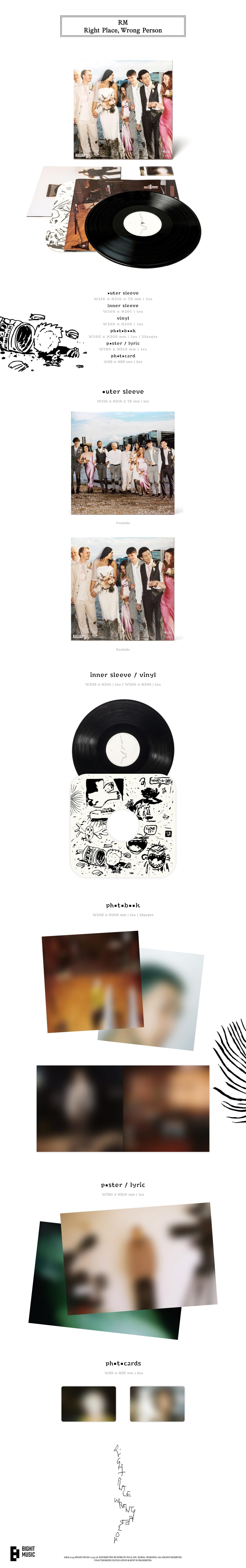 [NOTICE] RM “Right Place, Wrong Person” Vinyl Record Pre-Order - 080725