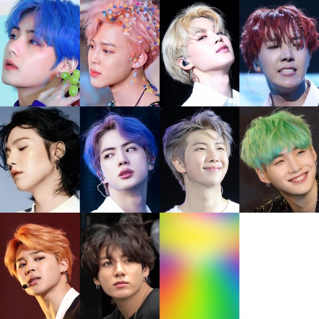 Which member had the most ICONIC rainbow hair?