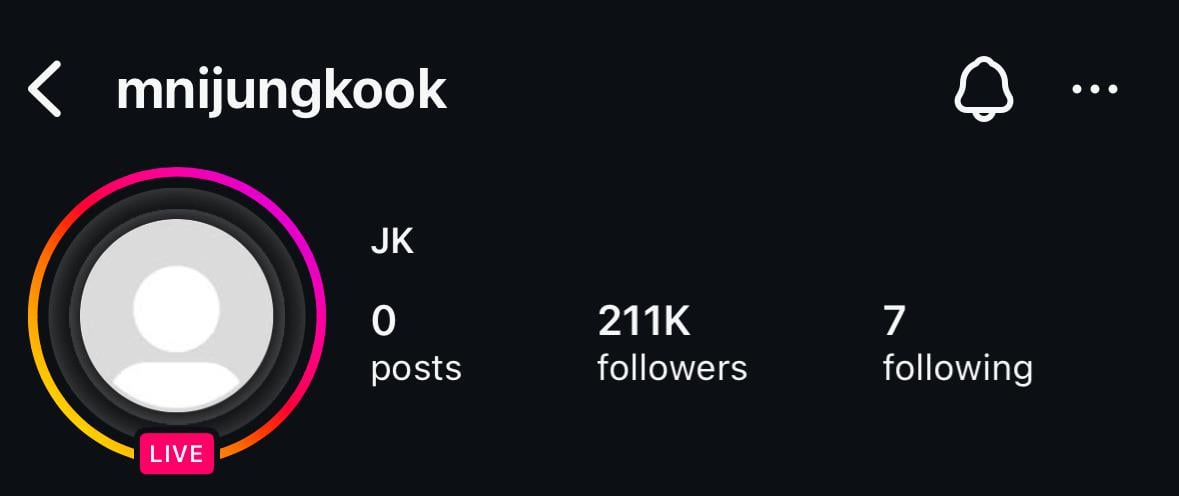 Jungkook created a new IG account - 150725
