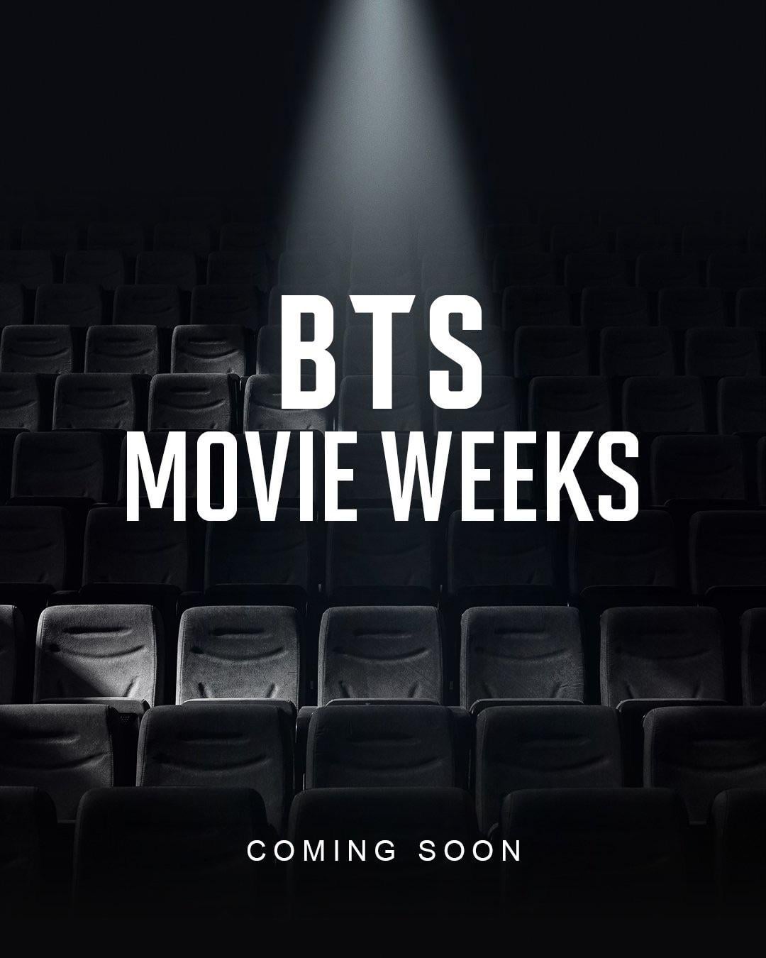 [BTS Official Twitter] BTS MOVIE WEEKS Coming Soon to Cinemas Worldwide - 210725