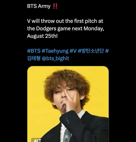 250817 MLB on TikTok (featuring V)
