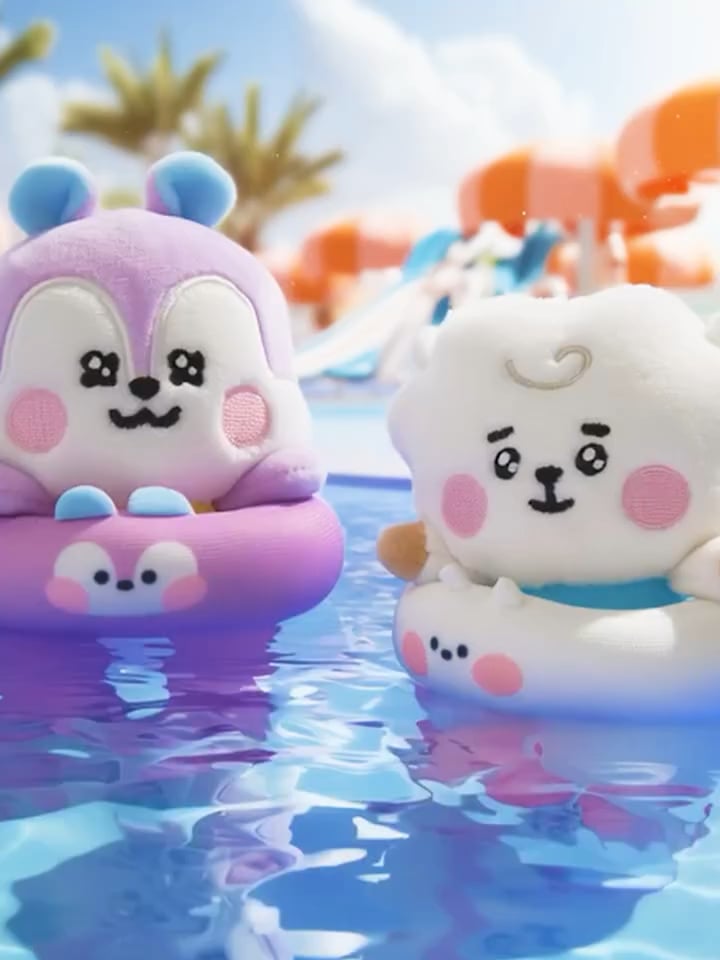 250819 Line Friends US on Instagram: Perfect day plan: ⛱️ Do absolutely nothing 🏝️ Water blob mode