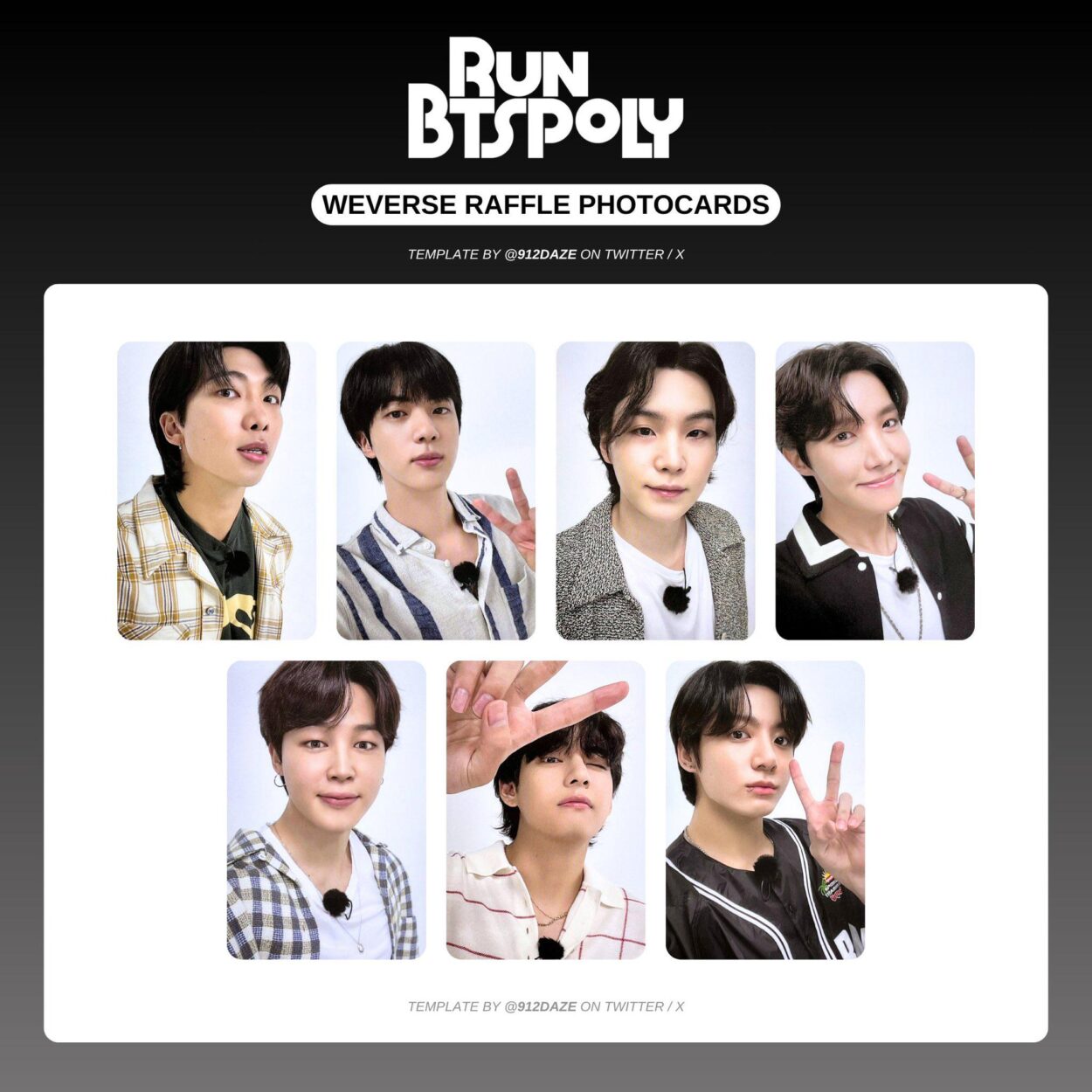 Run BTS Poly weverse raffle pcs