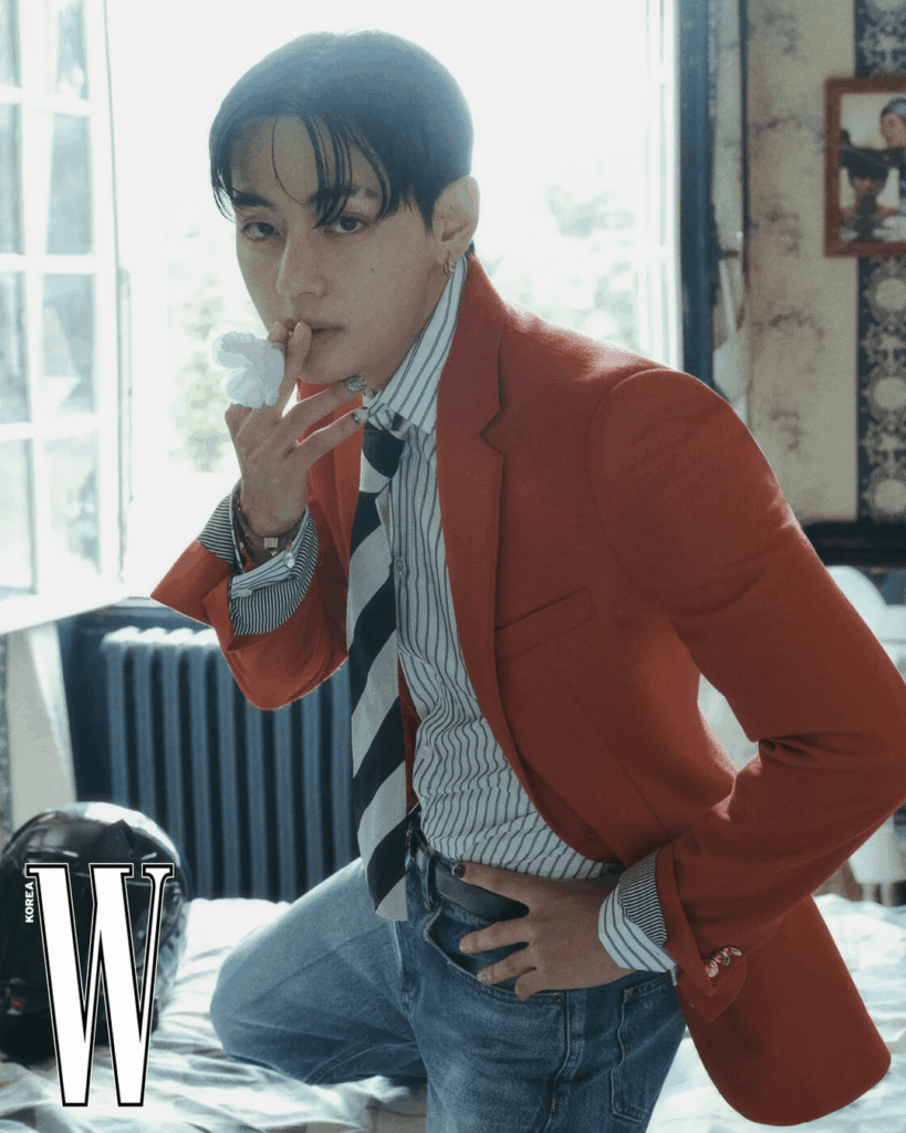 250822 W Korea: A face that makes everyone stop and stare, BTS’s V (Vol. 9 / September 2025 issue pictorial)