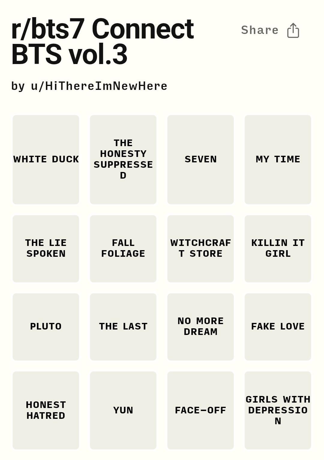 The r/bts7 Connections game vol.3