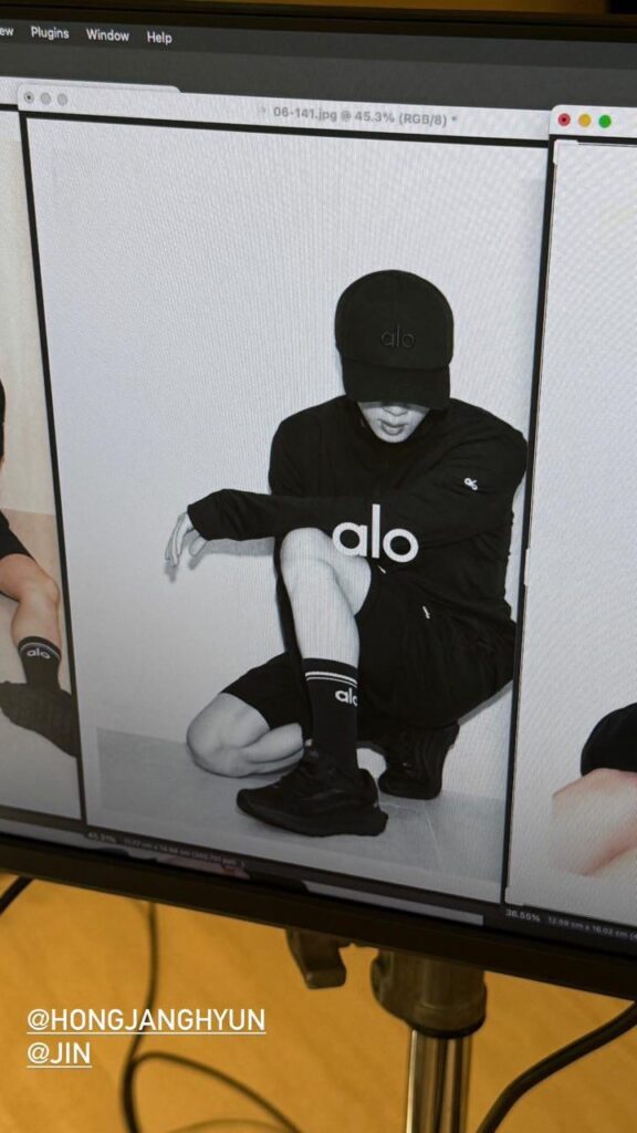 250821 ALO Senior Creative Director Bobby Whigham on Instagram feat. Jin