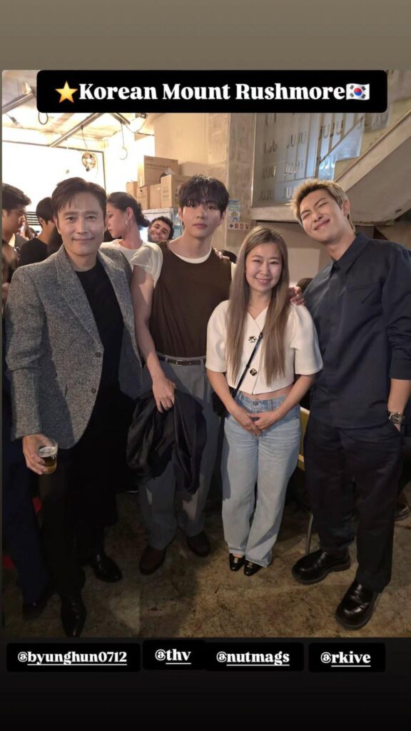 250924 Director Maggie Kang on Instagram with RM & V