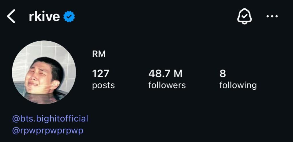 Namjoon removed “no g no b” from his IG bio - 300925
