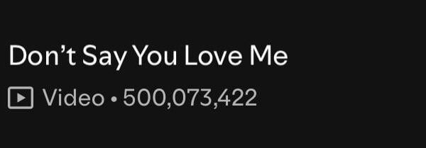 Jin’s “Don’t say You Love Me” has surpassed 500 million streams on Spotify! - 280925