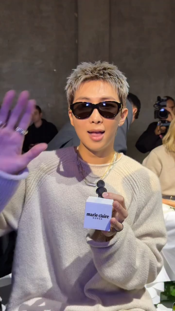 Marie Claire Korea IG Post feat. Namjoon at the Bottega Veneta Summer 2026 show - 280925
