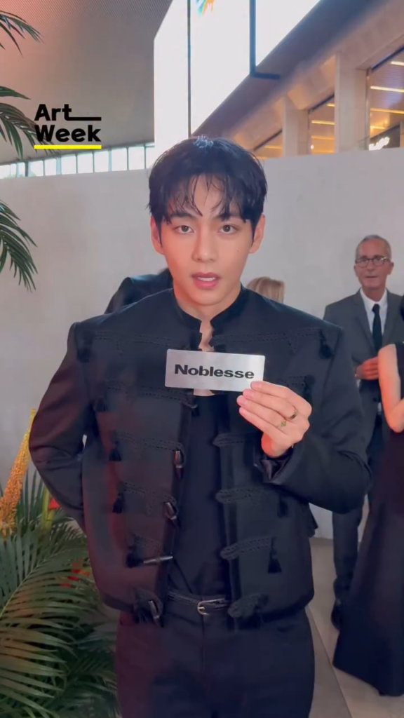 Noblesse Korea IG Post feat. Taehyung at Paradise Art Night Frieze Seoul 2025 - 010925