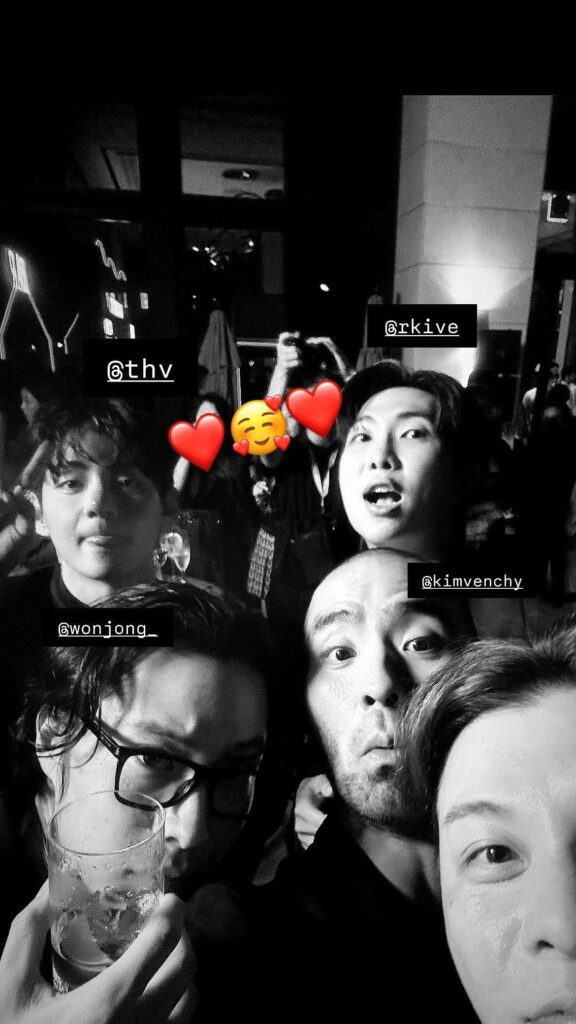 250902 eyesmagazine Creative Director Park Jinpyo on Instagram with RM & V