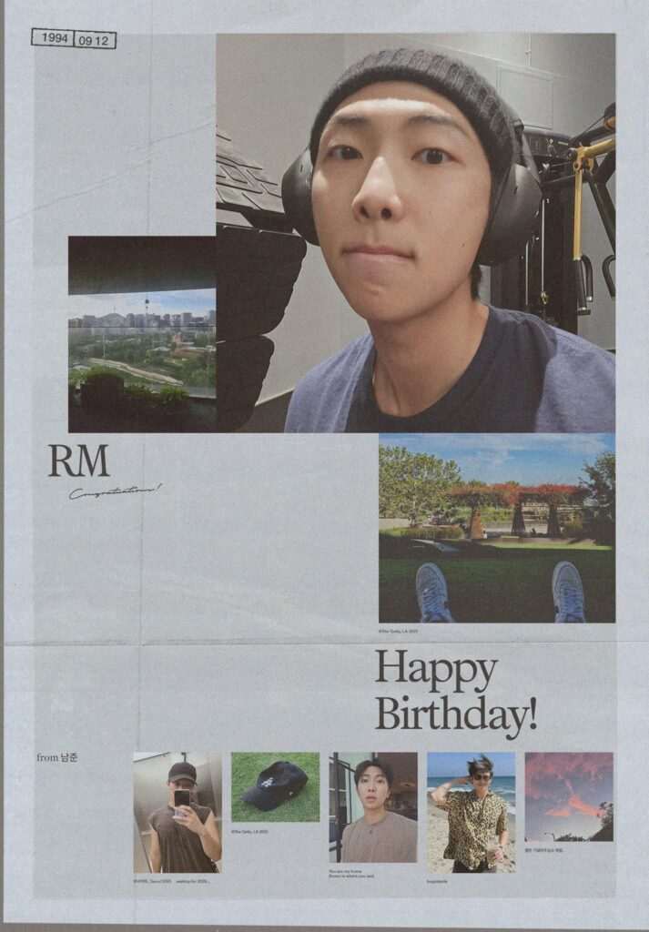 [BTS Official Twitter] 0901 Congratulations! Happy RM Day - 120925