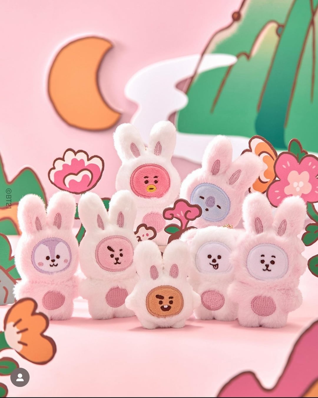 250925 BT21 on Instagram: Hopping along the moonlight, here comes the MOON RABBIT BT21🌙  BT21 K-TOKKI